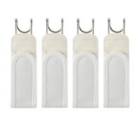 Gsrhzd Cinturon Elastico Hombre, 4 Piezas Cinturon Sin Hebilla Hombre Mujere, Cinturones Laterales Invisibles Para Hombres Y Mujeres, Blanco
