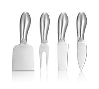 Gsrhzd Cuchillo Queso, 4 Piezas Cuchillo para Queso, Exquisito Cuchillo Mantequilla, Cuchillos para Queso Acero Inoxidable, Untador de Mantequilla, Cuchillo Untar Para Cada Tipo de Queso