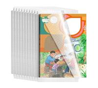 Gsrhzd Fundas Plastificar, 10 Piezas Cubierta de Libro Transparente, Cubiertas de Libros Impermeables Transparentes Ajustables de Plástico para el Hogar de la Escuela, A4