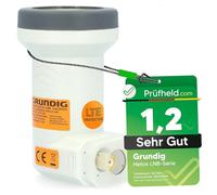 GSS Helios Single LNB (1 participante 1 vía) para antena parabólica digital, protección contra la intemperie UV Full HD 4K LNB - Filtro 5G LTE, UHD TV satélite, sistema de camping LNB + ayuda para
