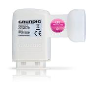GSS Twin LNB blanco para antena parabólica digital con filtro LTE, para 2 usuarios, TV y TV, 2 compartimentos, Full HD, 4K, protección contra la intemperie, extremadamente fría y resistente al calor