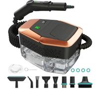 Gsskny Limpiador a vapor, mango ajustable de 3 niveles, calentamiento de 15 segundos, vaporizador para limpieza con tanque grande de 1.8 L, limpiador de vapor de mano para el hogar, baños, azulejos