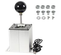 GSTP Simulador de palanca de cambios USB para PC compatible con G29 G27 G25 G920 T300RS/GT Volante secuencial H Gear Shifter compatible con ATS ETS Dust WRC Sim Racing Games 6+R Plata