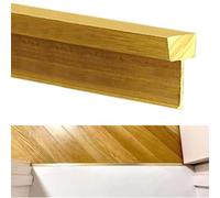GSUNLEO Tira de transición de Alfombra a baldosa de latón Macizo Personalizable: Protector de Borde de Piso Duradero y Resistente for una transición sin Costuras.(W5xH20mm(0.2"x0.79"))