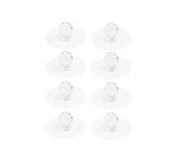 GsvUbd 4 pomos de cristal transparente para puertas y cajones de armarios, autoadhesivos, con ganchos, para decoración de pared (8PCS)