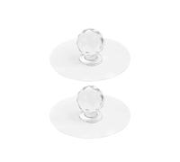 GsvUbd 4 pomos de cristal transparente para puertas y cajones de armarios, autoadhesivos, con ganchos, para decoración de pared (2PCS)