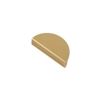 GsvUbd Manijas de lujo doradas para gabinetes, tiradores de armario, pomos triangulares negros para muebles, herrajes 1001 (Semicircle Brass-S)