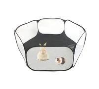 GsvUbd Pet Playpen Portable Fashion Open Indoor/Outdoor Small Animal Cage Game Playground Fence For Hamster Chinchillas Guinea- PigsF(Noir)