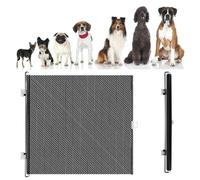 GsvUbd Retractable Pet Safety Gate Wide, Indoor Mesh Fence For Dogs & Kitten, Mounting Accessories Included For Doors & Hallways(68x125 cm)