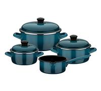 GSW 190107 Blue Shadow - Batería de cocina (7 piezas, acero esmaltado)