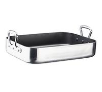 GSW 860949 Gastro Tradicional alutherm Gastro Tradicional alutherm Asador con Alto de pie Extremos Asas 35 x 27 cm/Aprox. 6,5 litros, Aluminio, Plata/Negro, 40 x 27,5 x 13,3 cm