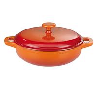 GSW Stahlwaren GmbH - Olla de Cocina, Hierro Fundido, Naranja y Rojo, 30 x 9 cm