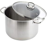 GSW Stahlwaren GmbH - Olla de Cocina Jumbo, Plateado/Transparente, 26 x 18 cm, 10 litros