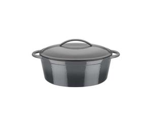 GSW Stahlwaren GmbH Oval Fuente para Horno, Gris, 33 x 25 13 cm, 7 L