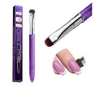 GSWOI Cepillo de limpieza de uñas y puntas francesas, herramienta de limpieza de esmalte de gel de doble función con cerdas firmes personalizadas para manicura profesional (F16)
