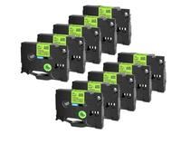 GSwReJ 10PK TZ Cinta de Etiquetas Blanca 231 Compatible con Suministros de Impresora para Cinta TZE 231 12 mm 24 mm 631 431 335 Lael para número de Pieza TZE 231(Black on Flu-Yellow)