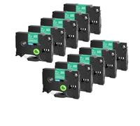 GSwReJ 10PK TZ Cinta de Etiquetas Blanca 231 Compatible con Suministros de Impresora para Cinta TZE 231 12 mm 24 mm 631 431 335 Lael para número de Pieza TZE 231(White on Green)