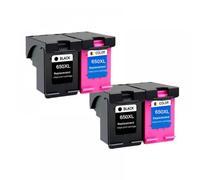 GSwReJ Cartucho de Tinta de reemplazo Compatible 650xl para Escritorio 1015 1515 2515 2545 2645 3515 3545 4515 4645(2 Black 2 Color)