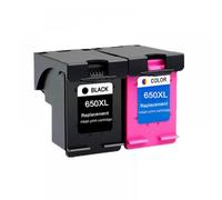 GSwReJ Cartucho de Tinta de reemplazo Compatible 650xl para Escritorio 1015 1515 2515 2545 2645 3515 3545 4515 4645(1 Black 1 Color)