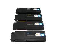 GSwReJ Conjunto de tóner de 4 Paquetes para el Compatible 6600 Phaser WorkCentre 6605 Color Powder Rendimiento