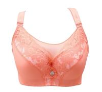 GSXLZ Brasieres De Mujer Sujetador Push up de Talla Grande, sin Costuras, Tallas 48, 50 y 52, for Mujer, Tallas 40 a 52(52 120,PINK01_D)