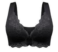GSXLZ Brasieres De Mujer Sujetadores de Encaje Grandes con Hebilla Frontal sin Aros for Mujer, Ropa Interior cómoda for Dormir, Tallas Grandes L 8XL(Black,6XL)