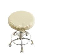 GSXLZ Funda Taburete Redondo 3 Piezas Fundas Redondas Fundas elásticas for cojín de Barra Funda de cojín Lavable for Silla de 30-40 cm(Beige)