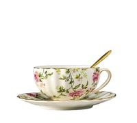 GSXLZ Tazas Te Cafe Juego De Taza Y Platillo For Café, 5 Colores, Cuchara Y Taza De Té(1 PCS,White 2)