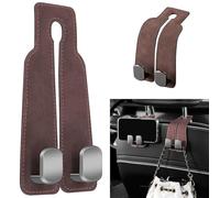 GSXOZCET 2 Piezas Gancho para el Respaldo del Asiento del Coche, para Mitsubishi Eclipse Cross 2018-2023 Ganchos para Asiento de Coche,Organizador De Asiento De Coche,A/Brown