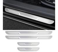 GSXOZCET 4 Piezas Pegatina para Umbral de Acero Inoxidable de Coche para Ford Transit/Tourneo Custom 2023-2024 2025 Placas de protección del umbral de la Puerta Exterior del Coche,C