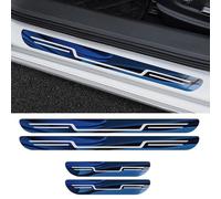 GSXOZCET 4 Piezas Pegatina para Umbral de Acero Inoxidable de Coche para Peugeot 2008 II Active/Allure/GT Pack SUV Placas de protección del umbral de la Puerta Exterior del Coche,E