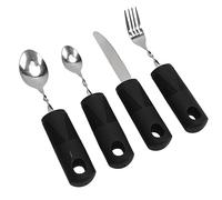 Gsycle 4 Utensilios Adaptativos, Cubiertos Ponderados, Cubiertos De Fácil Agarre, Utensilios Ponderados para Pacientes con Temblores Y Parkinson