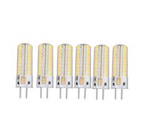 Gsycle 6Pcs GY6.35 LED Bulb, 7W AC DC12V 700lm 72 LEDs 360 Degree Replacement Corn Light Bulb for Pendant Lamps Ceiling Lamps (Warm Light(2700K-3000K))