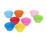 Gsycle 8 Uds. Forros de silicona para cupcakes de 7cm/2,8 pulgadas, molde redondo reutilizable para hornear, accesorios para hornear para fiesta, Halloween y Navidad