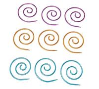 Gsycle 9 Piezas Espiral Cable Knitting Needle, Metal Espiral Circular Knitting Suministros Y Herramientas De Knitting Tools Shawl Pin Con Almacenamiento Agujas De Cable Para Tejer Para Knitting