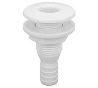 Gsycle Accesorio pasacascos para Barcos, Conector pasante de Casco Bomba de achique pasante de plástico de 3/4 Pulgadas Accesorio de Salida de Manguera de ventilación de Drenaje para (White)
