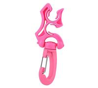 Gsycle Clip Soporte de Manguera BCD Doble para Buceo, Gancho Hebilla retención del regulador para Buceo con esnórquel, Brazo Acero Inoxidable 304, rotación de 360°, sostiene 2 mangueras (Rosada)
