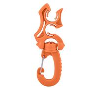 Gsycle Clip Soporte de Manguera BCD Doble para Buceo, Gancho Hebilla retención del regulador para Buceo con esnórquel, Brazo Acero Inoxidable 304, rotación de 360°, sostiene 2 mangueras (Naranja)