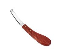 Gsycle Cuchilla de acero inoxidable portátil con mango de madera para caballos convencionales y pequeños (mano derecha de una sola hoja)