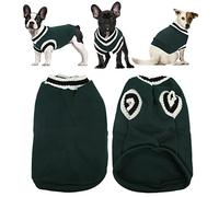 Gsycle Dog Sweater Campus V Neck, Knitted Pullover Vest for Small Pets Fall Winter (S)