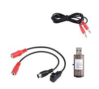 Gsycle Dongle de simulador de vuelo USB 22 en 1 RC con cables, Compatible con RealFlight G7 G6 G5 Plug and Play RC Simulator
