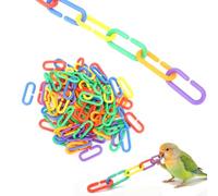 Gsycle Eslabones de Cadena de plástico para pájaros, Clips en C de arcoíris, Columpio para pájaros, Jaula de Cadena para Escalar, Clips de Juguete, Ganchos, eslabones de Cadena, Juguete