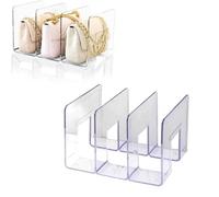 Gsycle Estante de mano, 3 ranuras, apilables, para armario, armario, organizador de ropa, revistas, clasificador de archivos de escritorio, estantería de palanca, archivador de arco, estante para