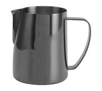 Gsycle Jarra para espumar leche, jarra humeante de café de acero inoxidable 304, taza de leche y café multiusos para el hogar (Negro 600ml)