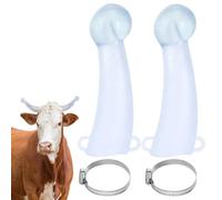 Gsycle Manguitos de Cuerno de Cabra, 2 Piezas de Silicona Suave a Prueba de Golpes Protectores de Cuerno de Vaca Ternero Bull Manguitos con Cuernos Redondeados