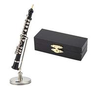 Gsycle Mini Modelo Oboe, Realista 1: 1 réplica de la casa de muñecas Oboe Oboe Musical Ornaments con Caso para Decoraciones para el hogar.