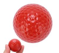 Gsycle Pelota flotante golf de 2, práctica agua insumergible para rango agua 332 hoyuelos Diseño túnel viento Deportes al aire de larga distancia Pelota flotante entrenamiento golf (Roja)