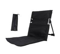 Gsycle Silla de Campamento portátil, Silla Plegable Liviana compacta cómoda Silla de sillón Singular con Respaldo para Pesca al Aire Libre para Acampar (Negro)