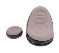 Gsycle Silla de sofá Inflable, Elegante Silla de Tumbona de Flujo Suave y Elegante Sofá Periodista portátil con Taburete para la Sala de Estar al Aire Libre Camping Picnic (Café)