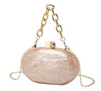 GSYPS Bolso de mano acrílico para mujer, bolso de noche de mármol, acrílico con purpurina, bolso de hombro para boda, fiesta, graduación, bolso de moda, Champán